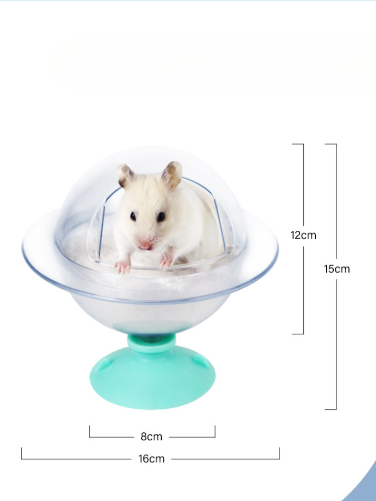 Panoramic Transparent Hamster Bathroom Small Animal Golden Silk Bear Bathtub Splash Proof Sand Bath Dual Purpose Nest Toilet