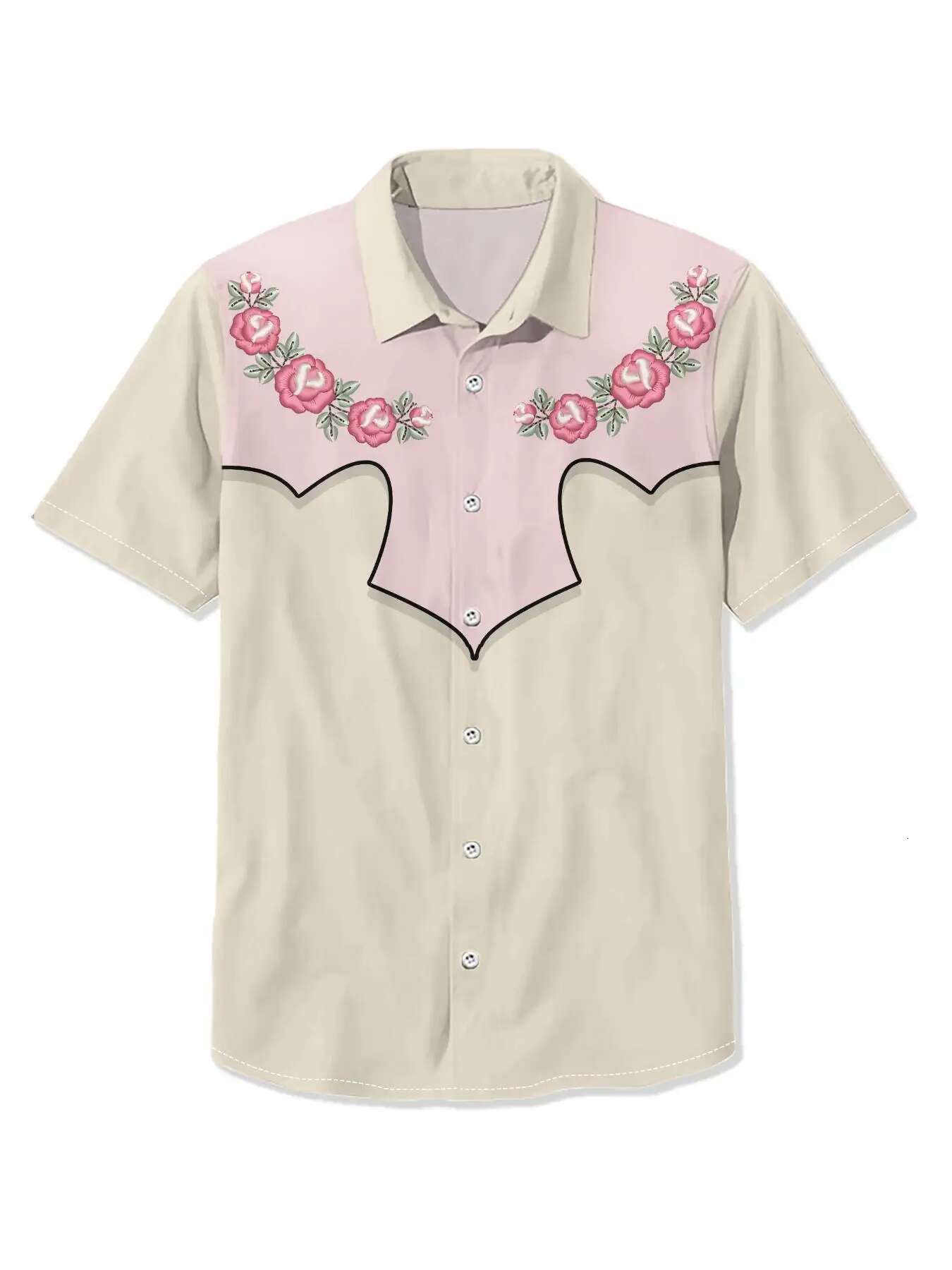 2025 Summer New Denim Shirt Men's Designer Shirt Retro Short Sleeve Top Ethnic Shirt Animal Cat 3D Printed Breathable Casual Shirt Men's Clo
