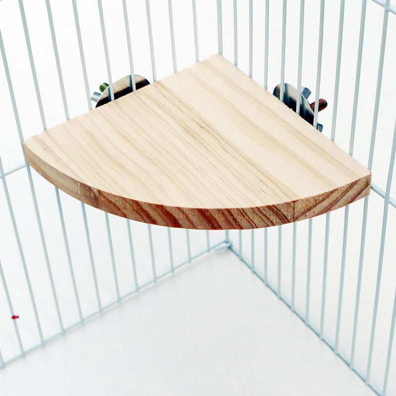 Fan-shaped Bird Parrot Wooden Stand Rack Bird Cage Accessories Perch for Small Animal Chinchilla Squirrel Hamster Stand Board