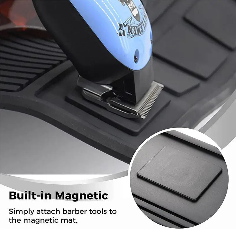 Hairdressers Styling Tools Storage Mat Professional Salon Barber Shop Anti-Slip Mat Silicone Magnetic Mat 250304