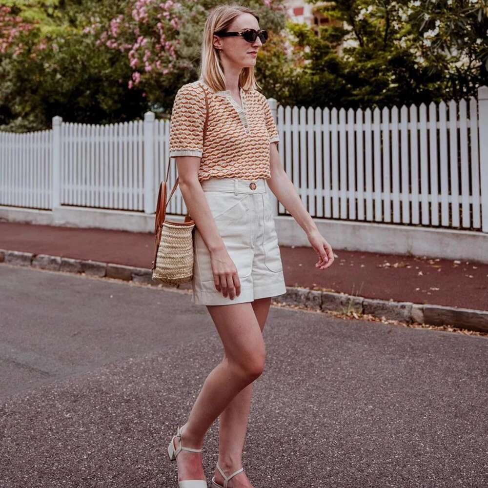 Stripe Hollow Out Knitting Women T-Shirt Summer O-Neck Short Sleeve Lady Pullover Casual Vintage Femme Top 2025