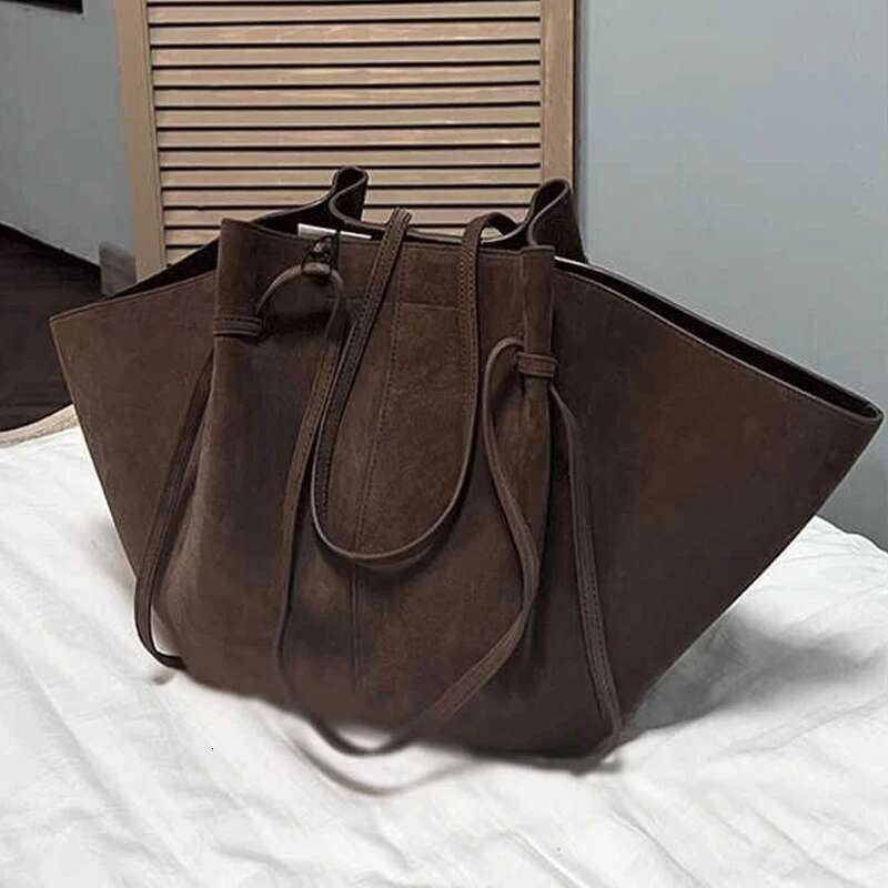 Faux Suede Tote Bags For Women Designer Handbags Purses 2025 New In Vintage Large Capacity Shoulder Custom Name Initials