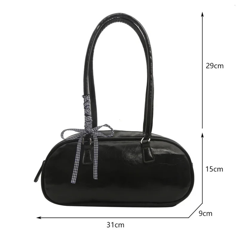 Large Capacity Silver Bag Women Portable Pillow AllMatch Shoulder Underarm Womens Handbag Casual Boston Commuting Bags 250303