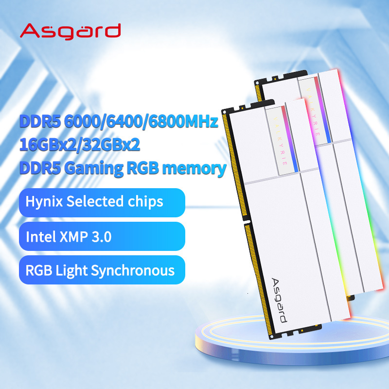 Asgard Valkyrie II Memoria ram DDR5 RGB RAM Memory DDR5 RAM PC 16GBX2 32GB 64GB 6400MHz 6800MHz RAM for Desktop