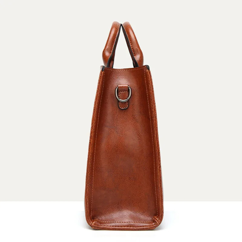 Fashion leather womens handbag shoulder bag oil wax messenger cross body green Bolsos 250303
