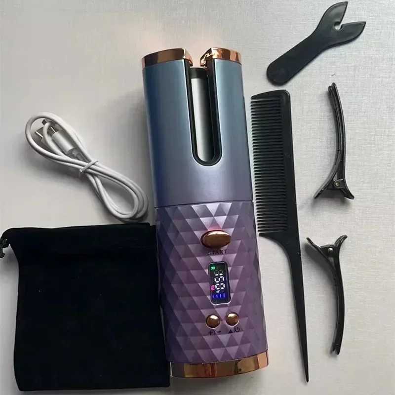 Curling Portable Wireless Automatic Hair Curler Color Options USB Charging Anti-Scalding Hair Curling for Styling z250304