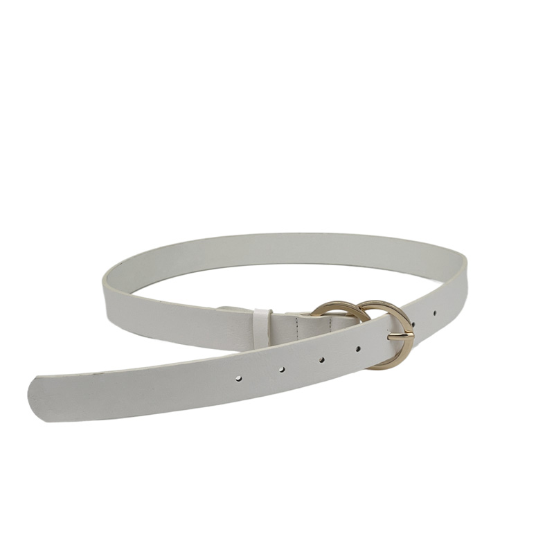 Explosion models round pinhole thin belt women's jeans casual pants senior sense of external versatile decorative PU belt hot-sale