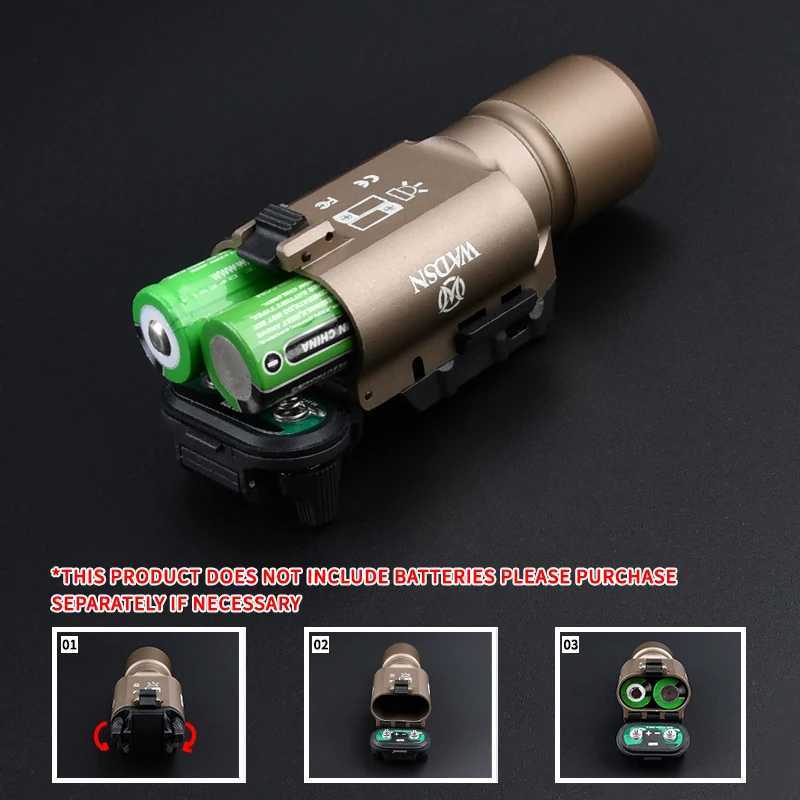 Body X300 Scout Light Gun Light Lantern Rif Strobe Flashlight Fit 20mm Rail Airsoft Hanging FlashlightHuntingXJ250303