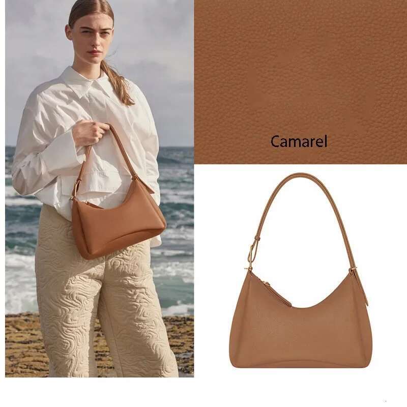 Vintage Solid Color PU Leather Ladies Shoulder Simple Large Capacity Fashion Casual Underarm Crossbody Bag