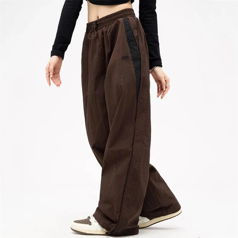 Women Baggy Harajuku Cargo Pants Streetwear Hip Hop Wide Leg Pant Parachute Sweatpants Techwear Joggers Oversized Y2K Trousers 250303