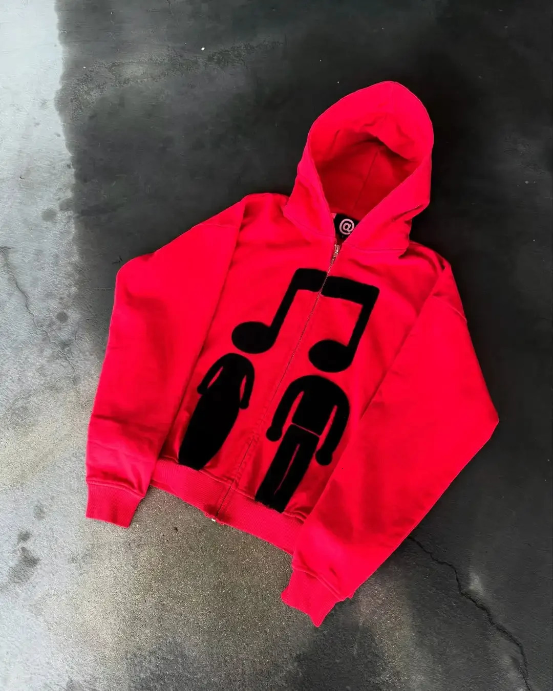 Loose Autumn and Winter Hip-hop Long Sleeved Jacket Hooded Sweatshirt Y2k Retro Gothic Fashion Printed Zipper Hooded Sweatshirt 250303