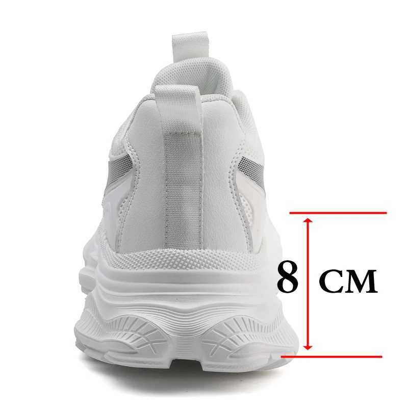 Summer Mesh Men Sneakers Elevator Shoes Breathable Sports Heightening Shoes For Man 8CM 6CM Thick Sole Casual Height Shoes Male Z250225