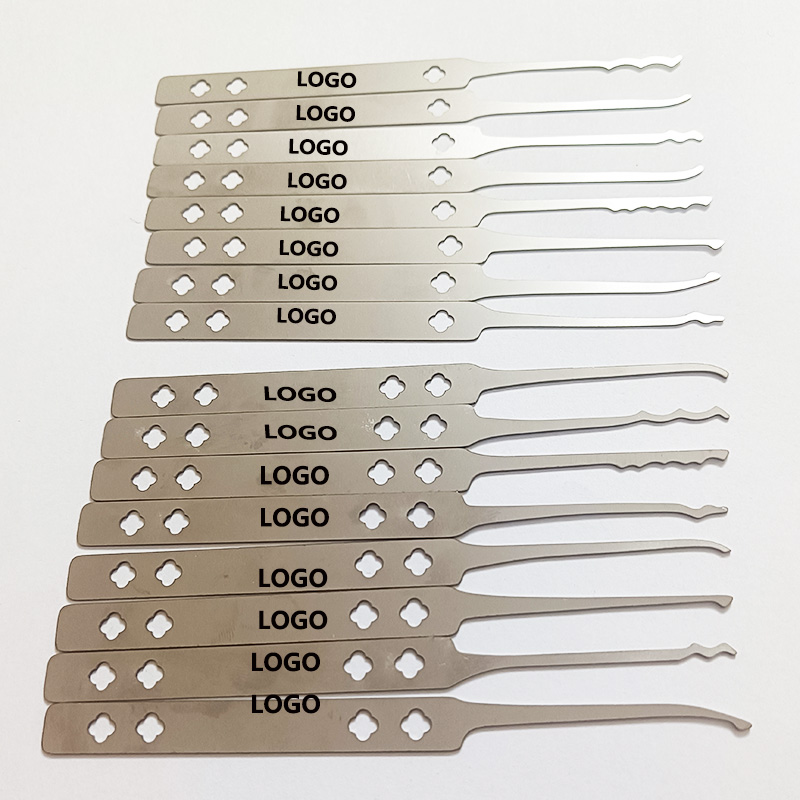 New Model Customer LOGO OEM Stainless Steel Lock Pick 16PCS Hooks with 5 PCS Tension Tool Locksmiths Tools