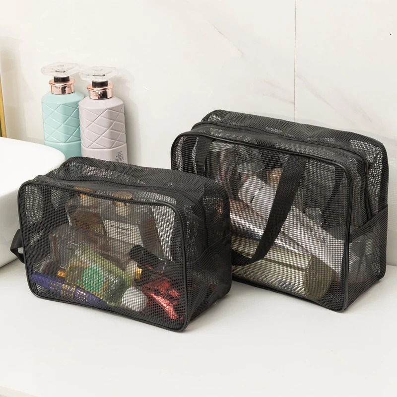 Travel Storage Bag Grid Cosmetics Storage Handbag Beach Bag Clothing Toiletries Multifunction Large-capacity Storage Bags 250305ww