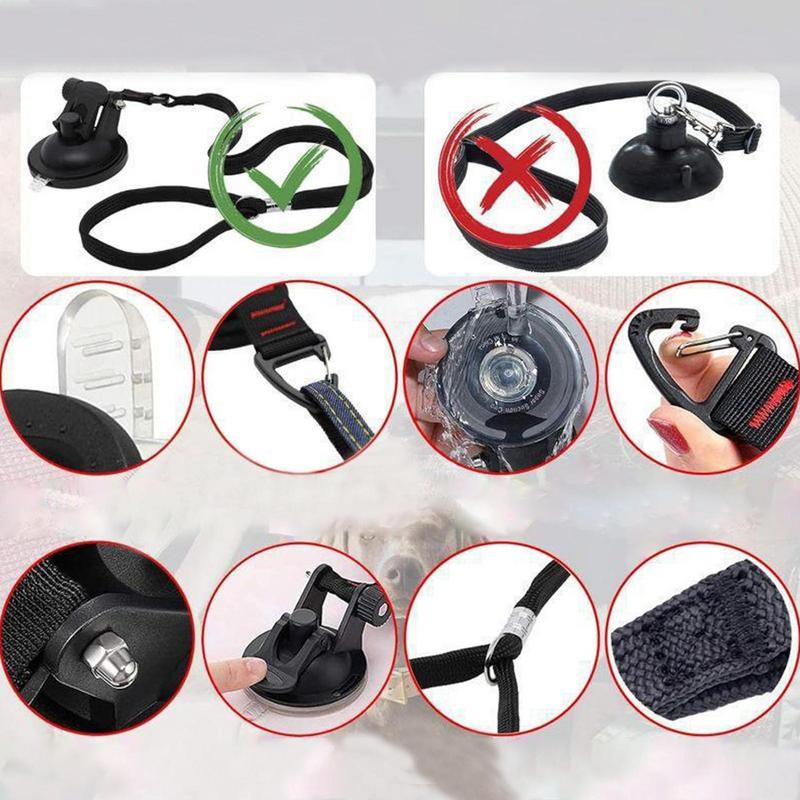 Pet Dog Cleaning Strap With Suction Cup Soft Nylon Dog Shower & Bath Accessory Secure Restraint Tether With Strong Suction Power