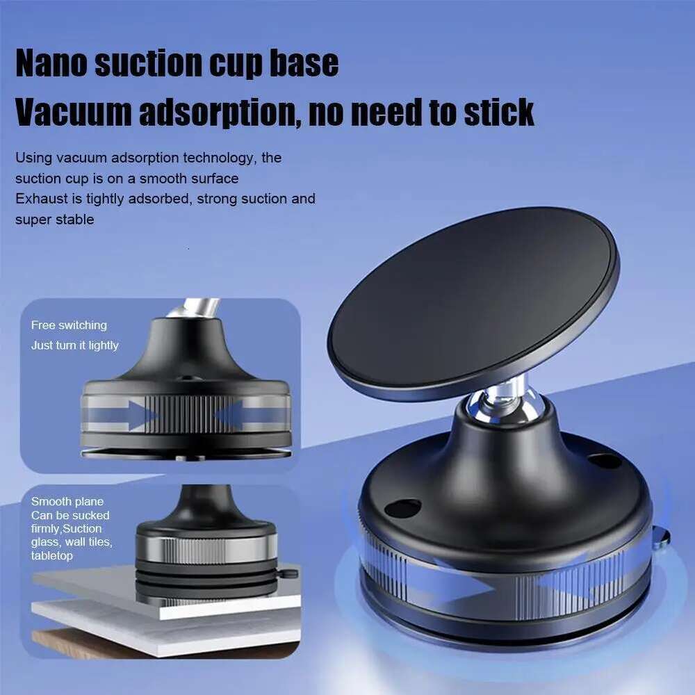 Magnetic Mobile Phone Holder 360 Rotatable Vacuum Adsorption GPS Navigation Bracket For IPhone 15 14 13