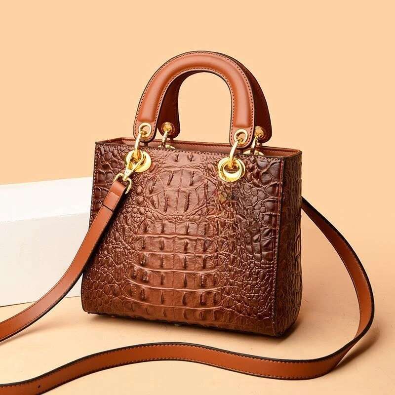 High Quality Brand Designer Leather Handbags Shoulder For Women Hand Bag Crocodile Totes Purses Ladies Messenger Bags