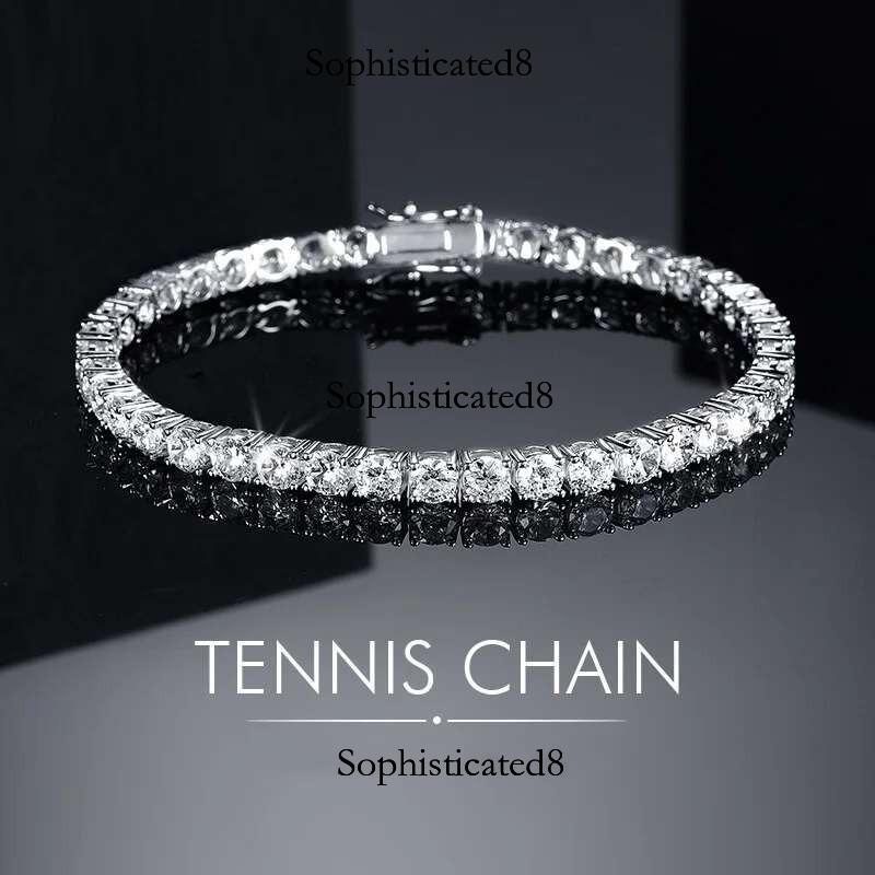 The classic sier plated gold Zircon advanced sense tennis bracelet fashion personality exquisite jewelry party gifts