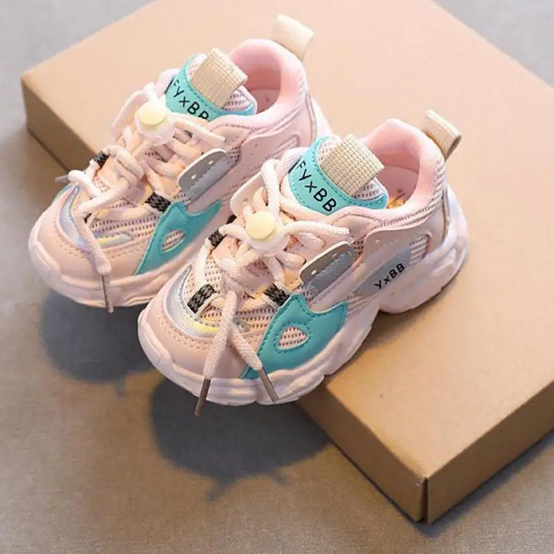 Size 2136 Baby Toddler Shoes For Boys Girls Breathable Mesh Little Kids Casual Sneakers Nonslip Children Sport tennis 250303