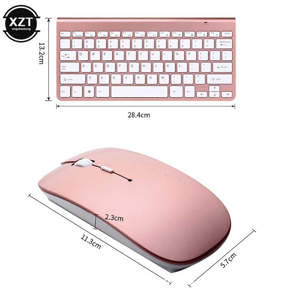 Wireless Keyboard Mouse Set Universal 2.4Ghz USB Receiver Mini Slim Keyboard Mouse Combo for Laptop Windows PC 78 keys Keyboard Z250304