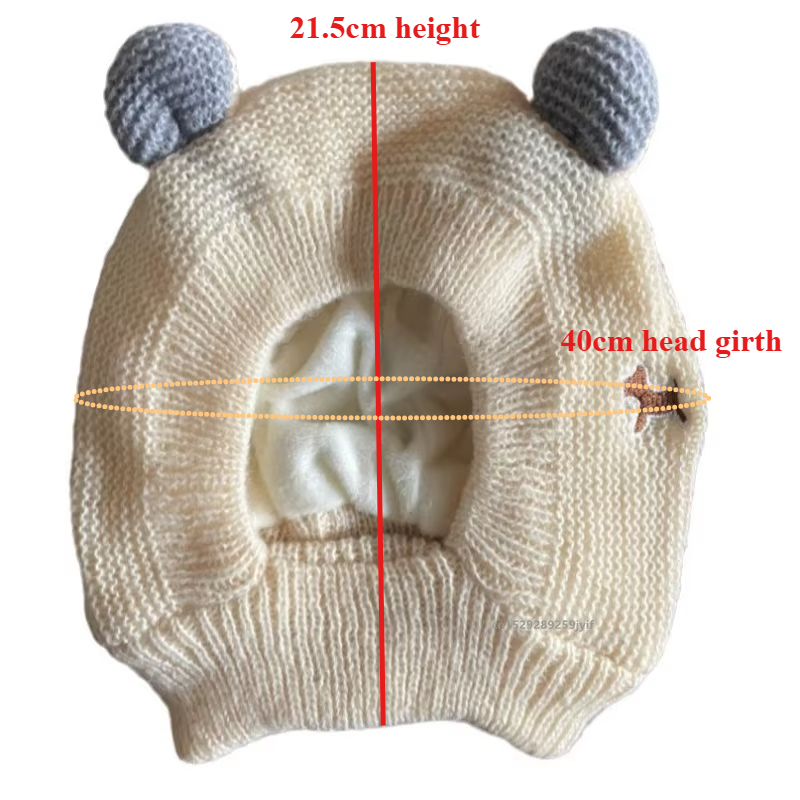 Winter Warm Dog Hat Ear Muffs Noise Protection Windproof Pet Ears Covers Knitted Earmuffs For Small Medium Puppy Accessories
