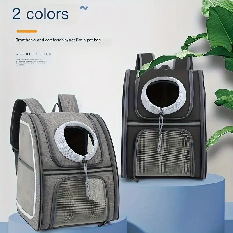 Airline-approved Pet Backpacks Breathable Mesh Pet Cat CarrierFully Ventilated Mesh Cat Backpack For Travel