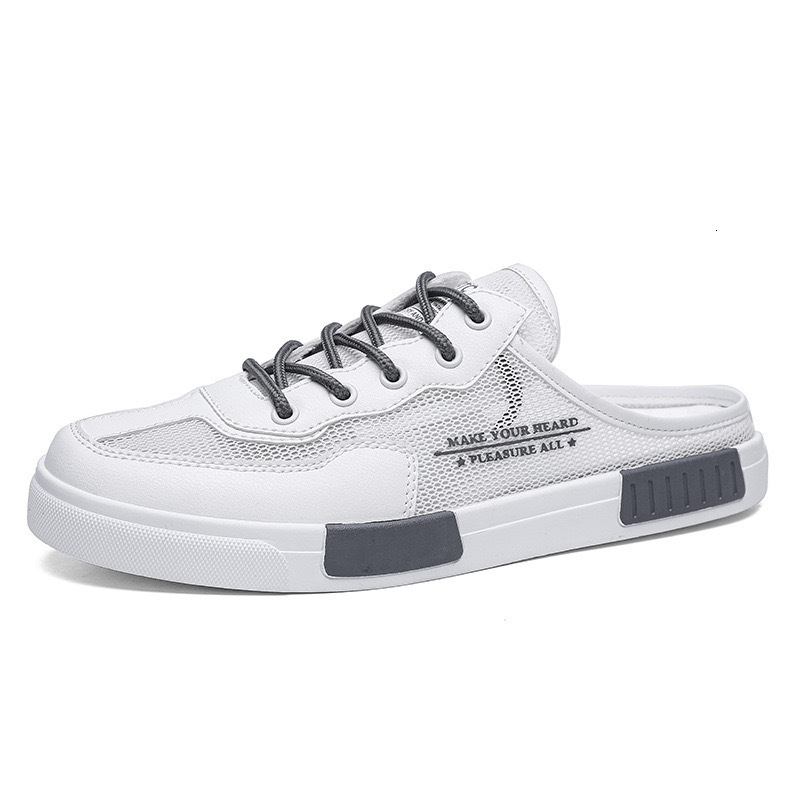 2025S Designer s New Summer Collection Breathable Hollow Mesh Men s Fashion Versatile White Shoes Outdoor Casual Board Shoes Slippers