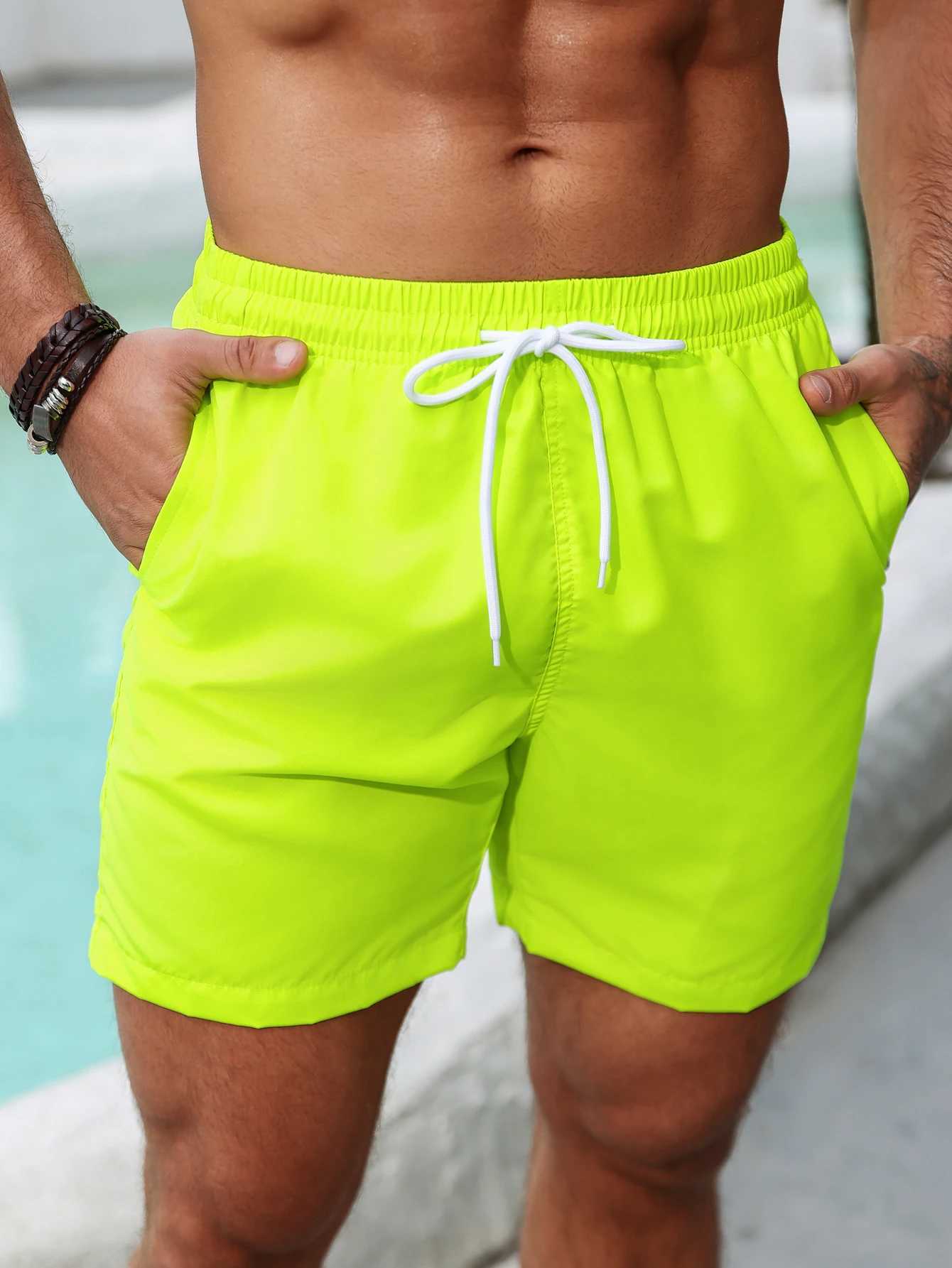 Summer holiday fluorescent coloured beach shortsT250304