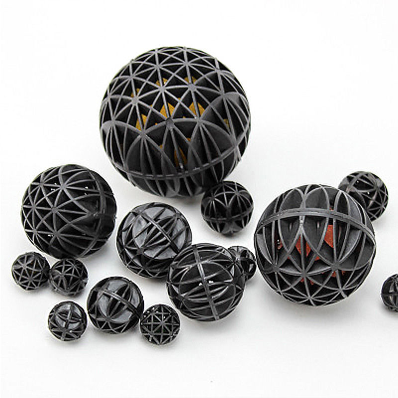 50Pcs/lot 16/26mm Black Aquarium Filter Bio Balls Fish Tank Air Clean Pump Canister Biochemical Cotton Filter Media Tools