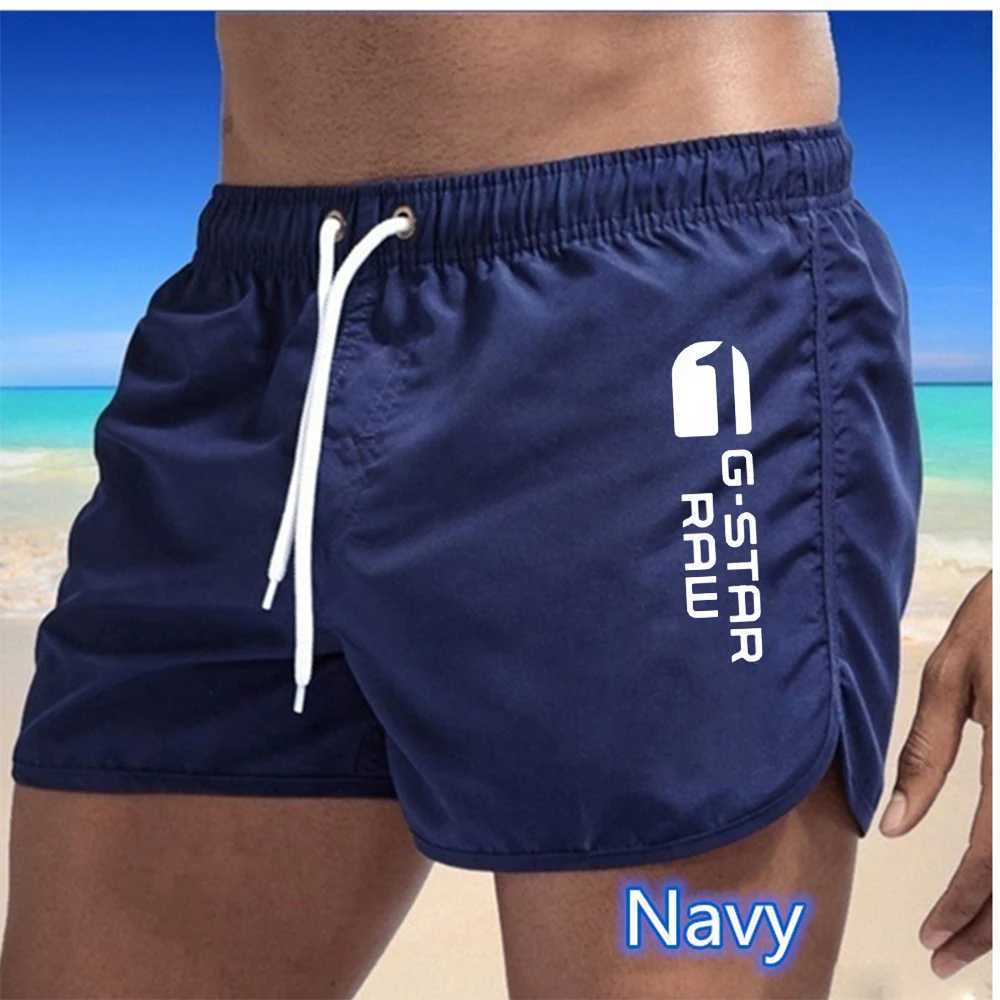 New mens quick drying and breathable beach swimming pants with multi-color printed sports and fitness shorts for external wearT250304