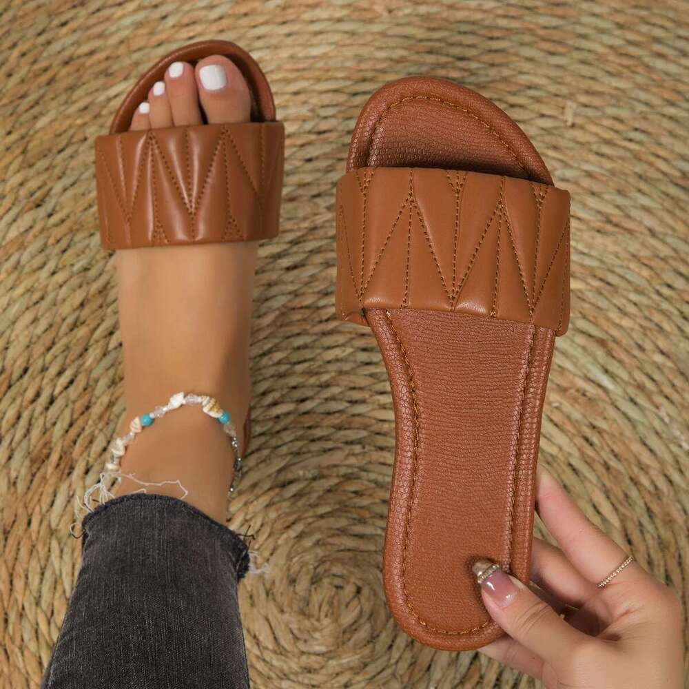 flat Round headed one e cool new fashionable beach slippers, bathroom anti slip shoes, couple sandals slippers, shoes,
