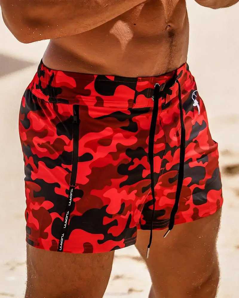 2023Mens Swim Trunks Quick Dry Beach Board Shorts Swimwear Beachwear with Pockets and Mesh Lining Summer Mens Swim ShortsT250304