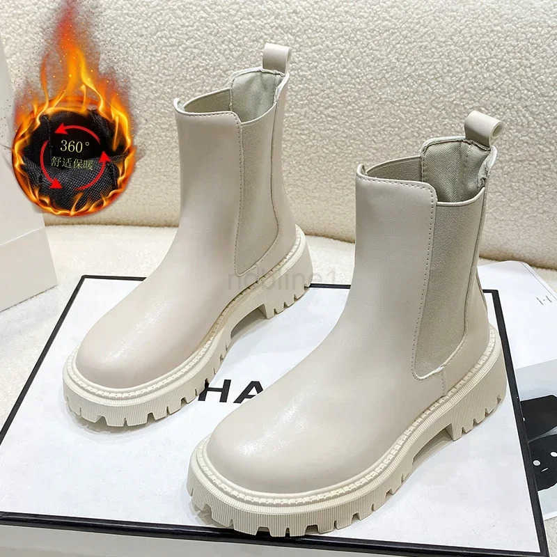 2024 boots new thick-soled wens winter shoes for wen autumn fion thick-soled short boots for wen Z250304