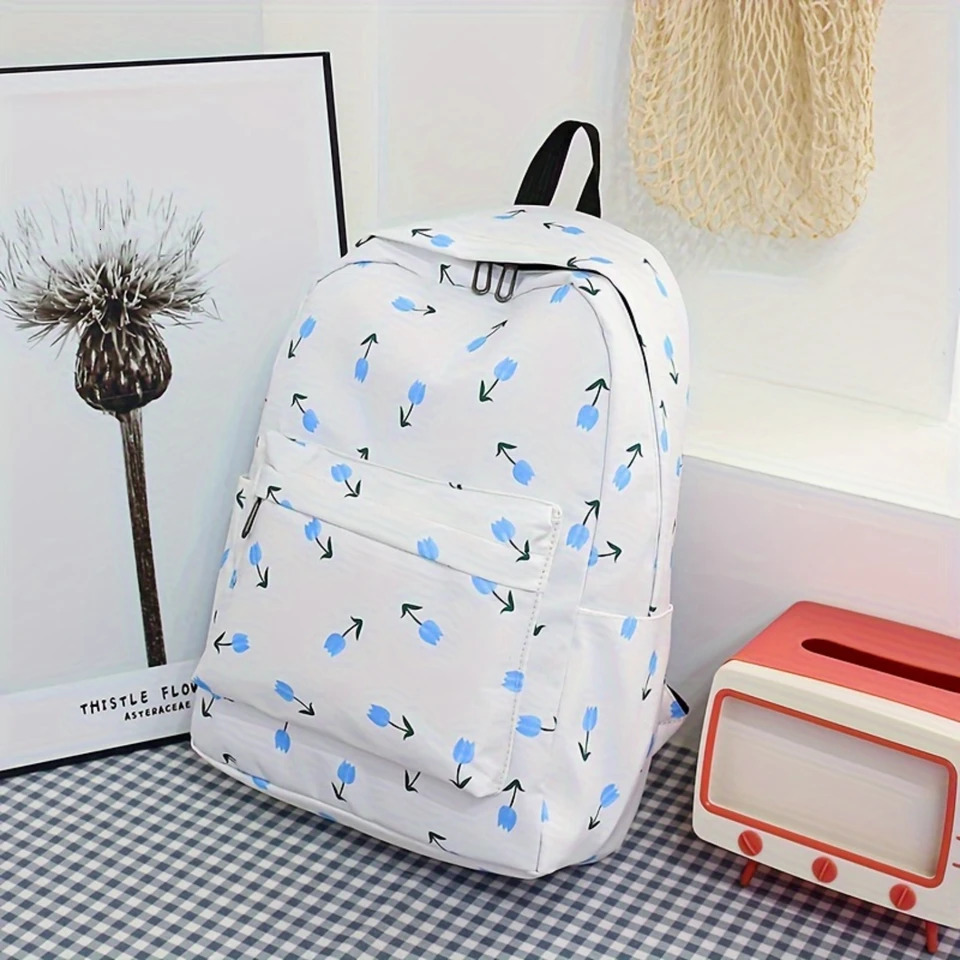 Ship from US 3 piecesset Kawaii Cute Backpack Preparatory School Day Pack Travel Knapsack Lunch and Pencil Box 250304FBB