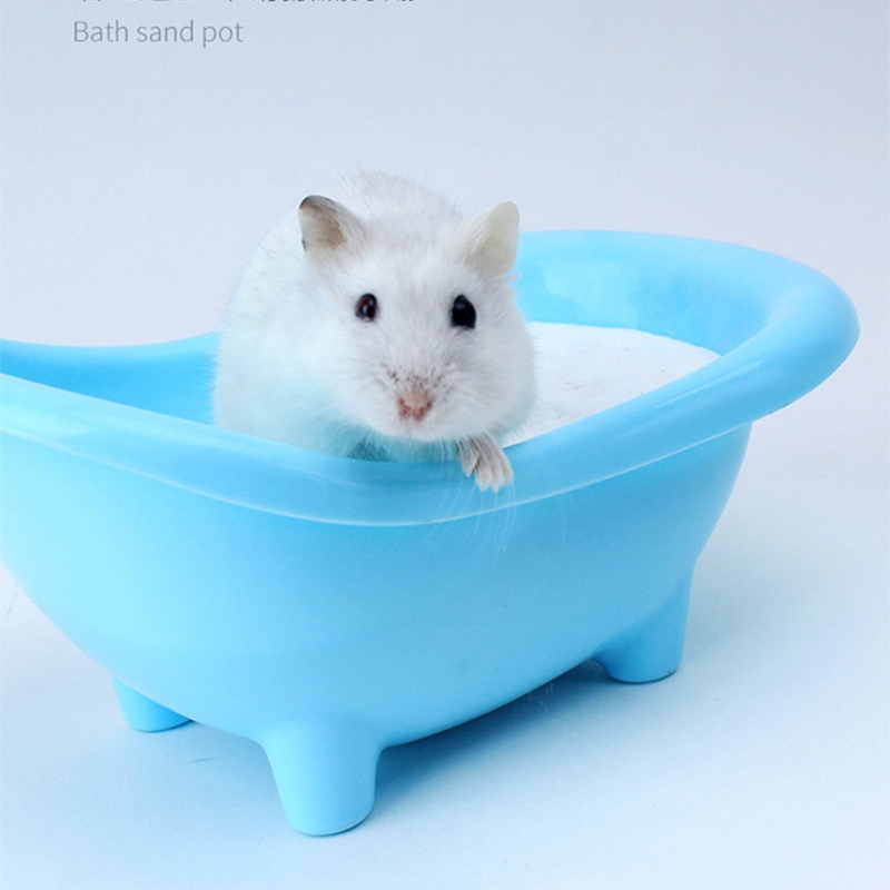 Hamster Sand Bathroom Durable Plastic Sandbox Bathing Sand Bowl Bathtub F1FB