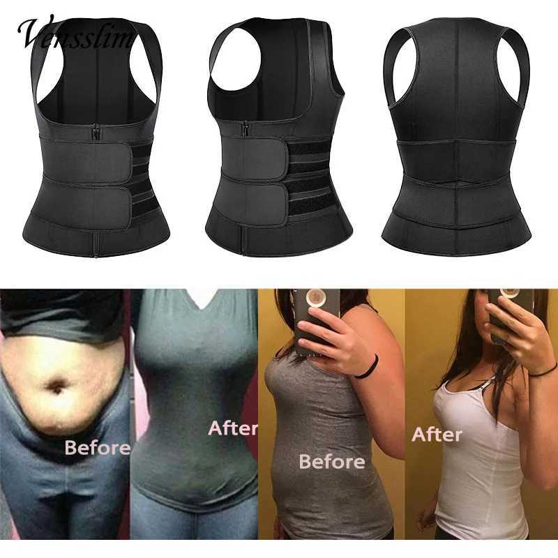 Womens Waist Trainer Vest Body Shaper Neoprene Sauna Sweat Suit Slimming Sheath Workout Corset Top Shapewear Fitness Trimmer BeltXJ250304