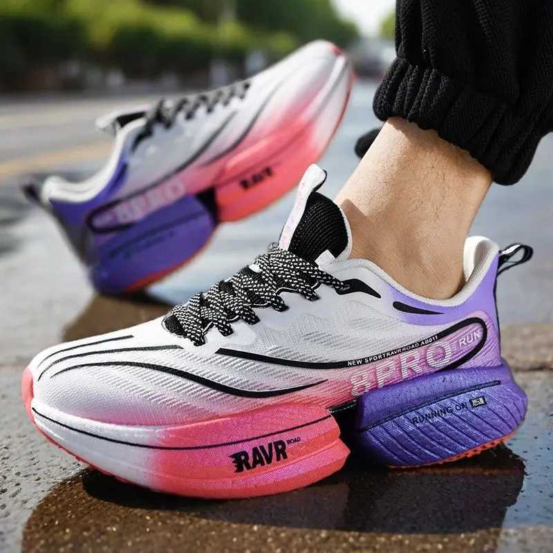 2025 New Men Running Sport Shoes Casual Marathon Air Cushion Breathable Women Comfortable Athletic Training Fitness SneakersC250304