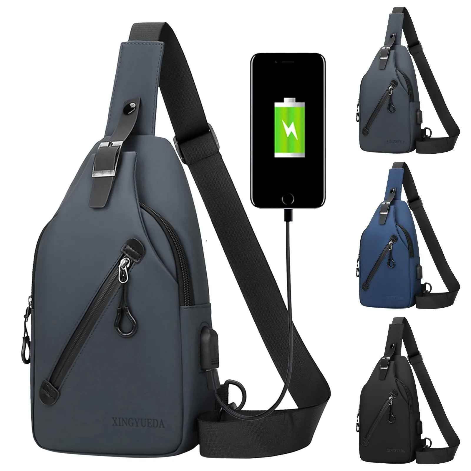 Ship from US Womens Leisure Travel Outing Shoulder Bag Men Chest Fashion Wallet Casual Multifunctional womens backpack 250304FBB