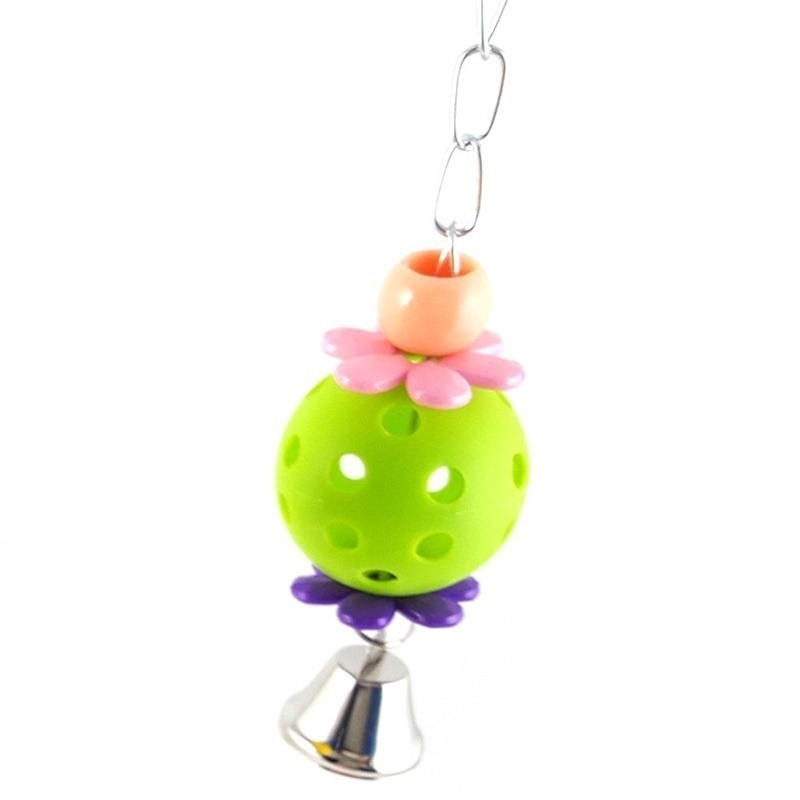 Bird Parrot Toy Colorful Bird Swing Toys With Bell Hanging Toy For Budgie Lovebirds Conures Small Parakeet Agapornis Cages Decor