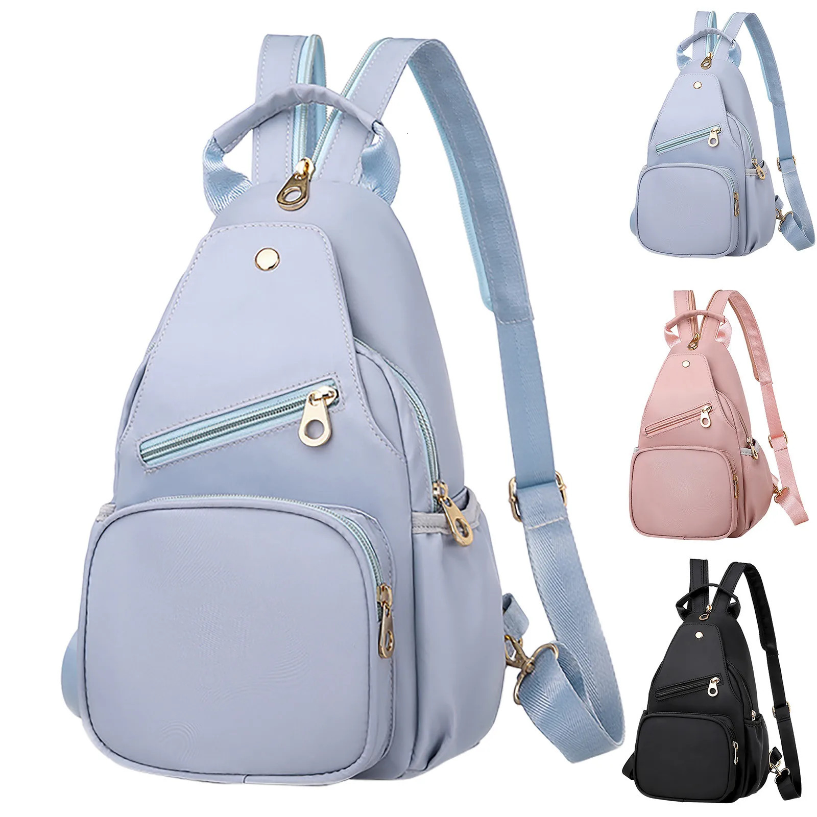 Ship from US Fashion Women Backpack Bags Womens Crossbody Sport Bag Cloth Sling Chest Travel Small womens backpack 250304FBB