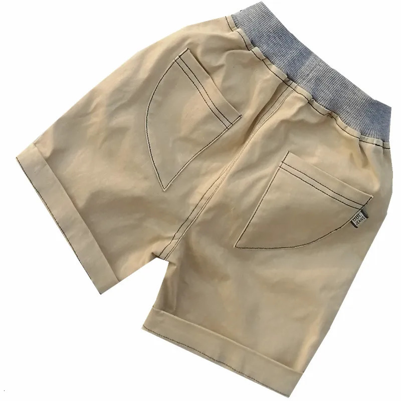 Summer fashion boys soft denim pocket shorts jeans girls casual Trouser childrens clothing diagonal 110 250303