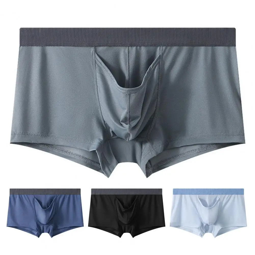 Men Boxer Good Breathability Slim Fit Men Boxer High Elasticity Mens Cotton Boxers for Quick Dry 250303