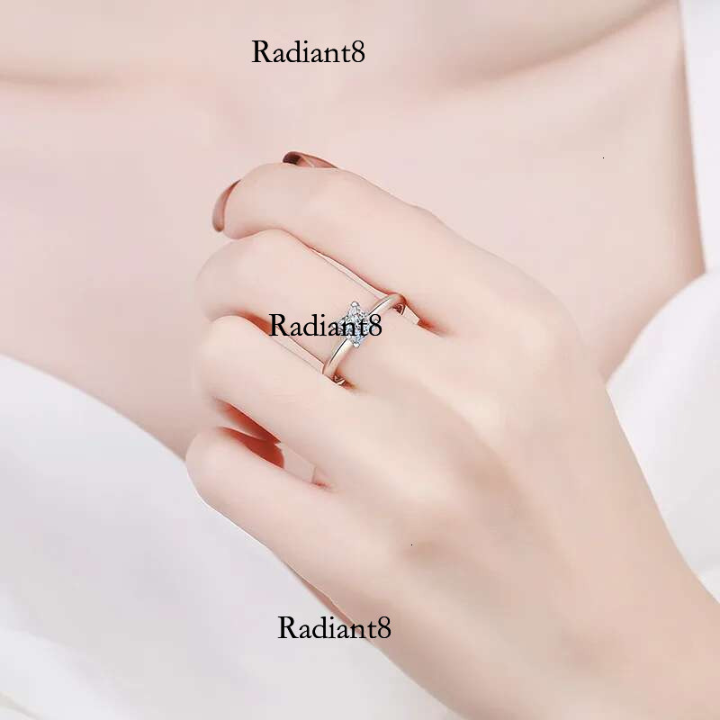 Knobspin Pricess Cut Moissanite Ring Sterg Sliver 1CT 2CT D VVS1 Lab Dia with GRA Fine Wedding Rings for Women