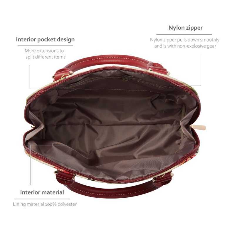 SAJA Tapestry Top-Handle Bags Womans Handbag Shoulder bag Crossbody Bag Satchel Bag Messenger Bag for ladies office Red Poppy Z250303