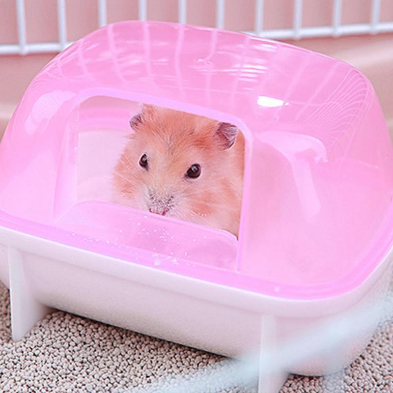 Sand Bath For Hamsters Chinchilla Dust Bath House Hamster Sand Bath Box Detachable Dwarf Hamster Accessories For Chinchilla