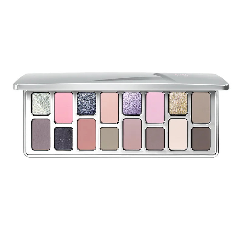 16 Colors Shimmer Glitter Matte Eyeshadow Highlighter Palette Smoky Self-organizing Disc 3-In-1 Waterproof Sweatproof Cosmetics 250227