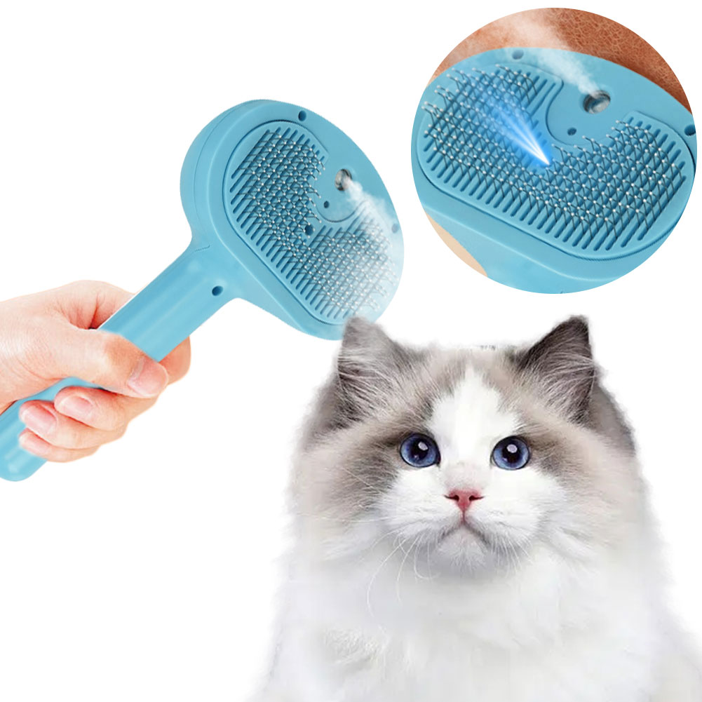 Cat Dog Steamy Brush Electric Sprayer Dog Cat Grooming Brush Self-cleaning Hair Remove Comb Dog Cat Cleaning Accessories
