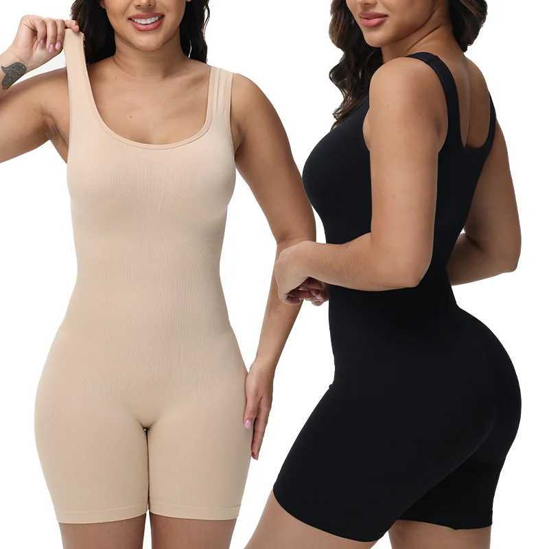 Women Sexy Bodysuits Wide Shoulder Body Shaper Full Coverage Shapewear Slim Body Suit Jumpsuit Seamless Tummy Control UnderwearXJ250304