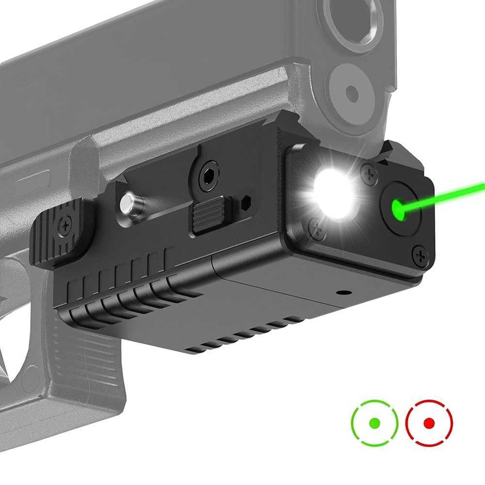 1000 Lumens Weapon Gun Light Red Green Laser Light Combo Pistol Light Gun Laser Sight Compact Pistol Flashlight Handgun LightXJ250303