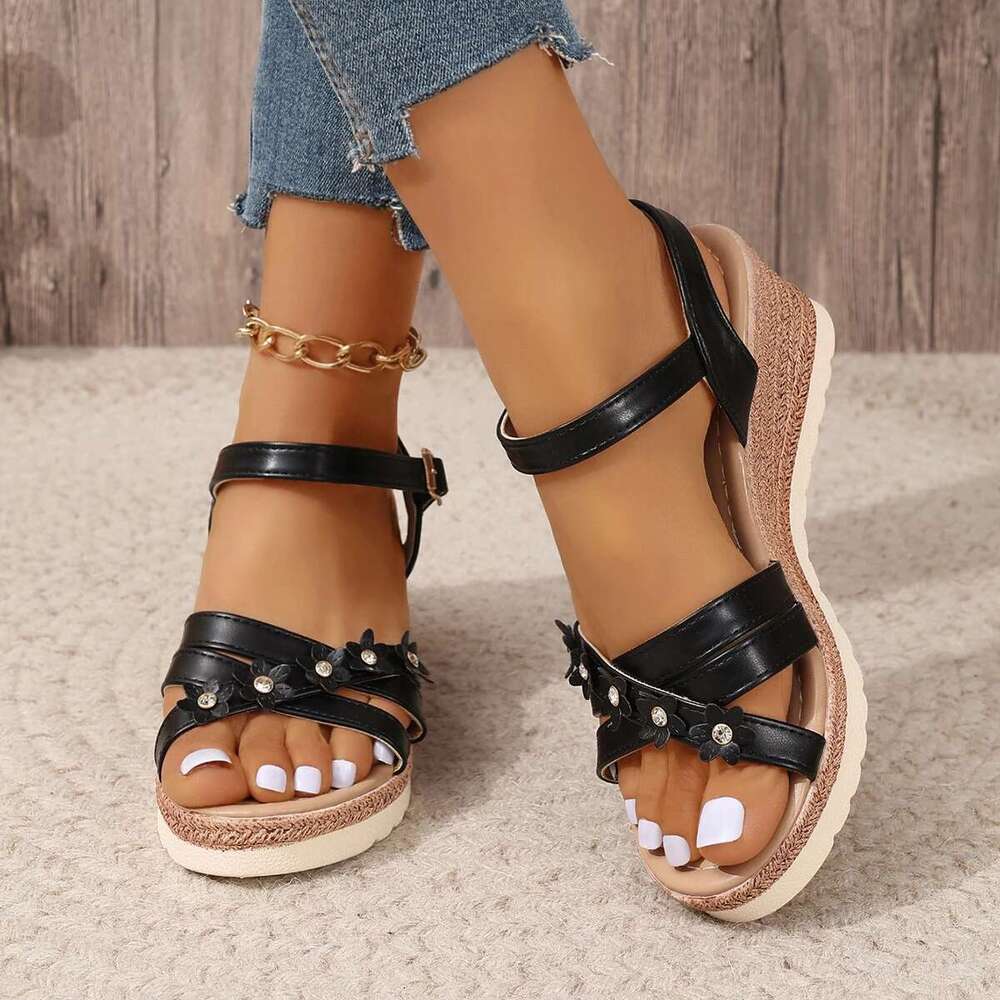 Fashion wers Women's Wedge Lightweight Ankle Strap Platform Sandals Women 2025 Summer Non Slip Beach Sandalias Mujer